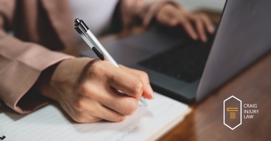 employee writing